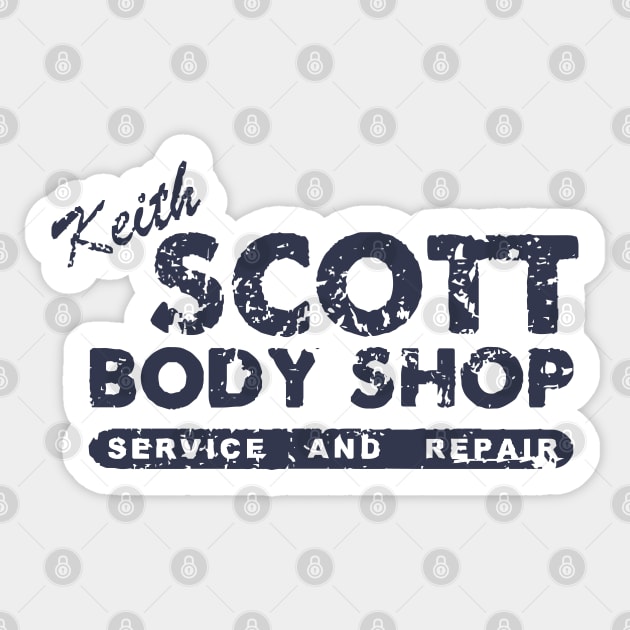 Keith Scott Body Shop Weathered Hoodie – One Tree Hill, Lucas Scott Sticker by fandemonium